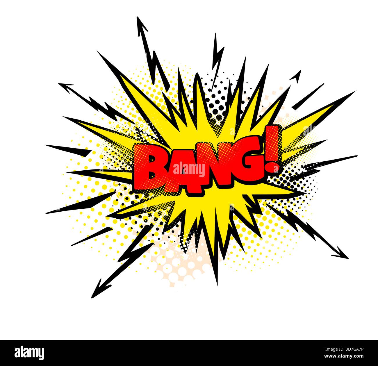 Bang Text comic. hand drawing. Not AI, Vector illustration. Stock Vector