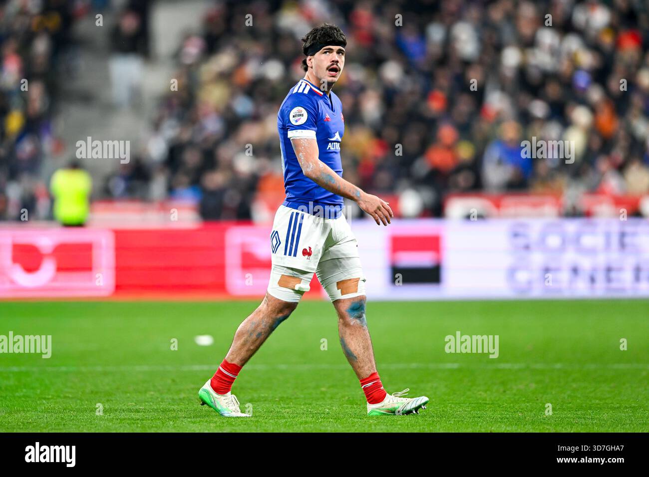 Hugo Auradou during the Quilter Nations Series rugby union match France ...