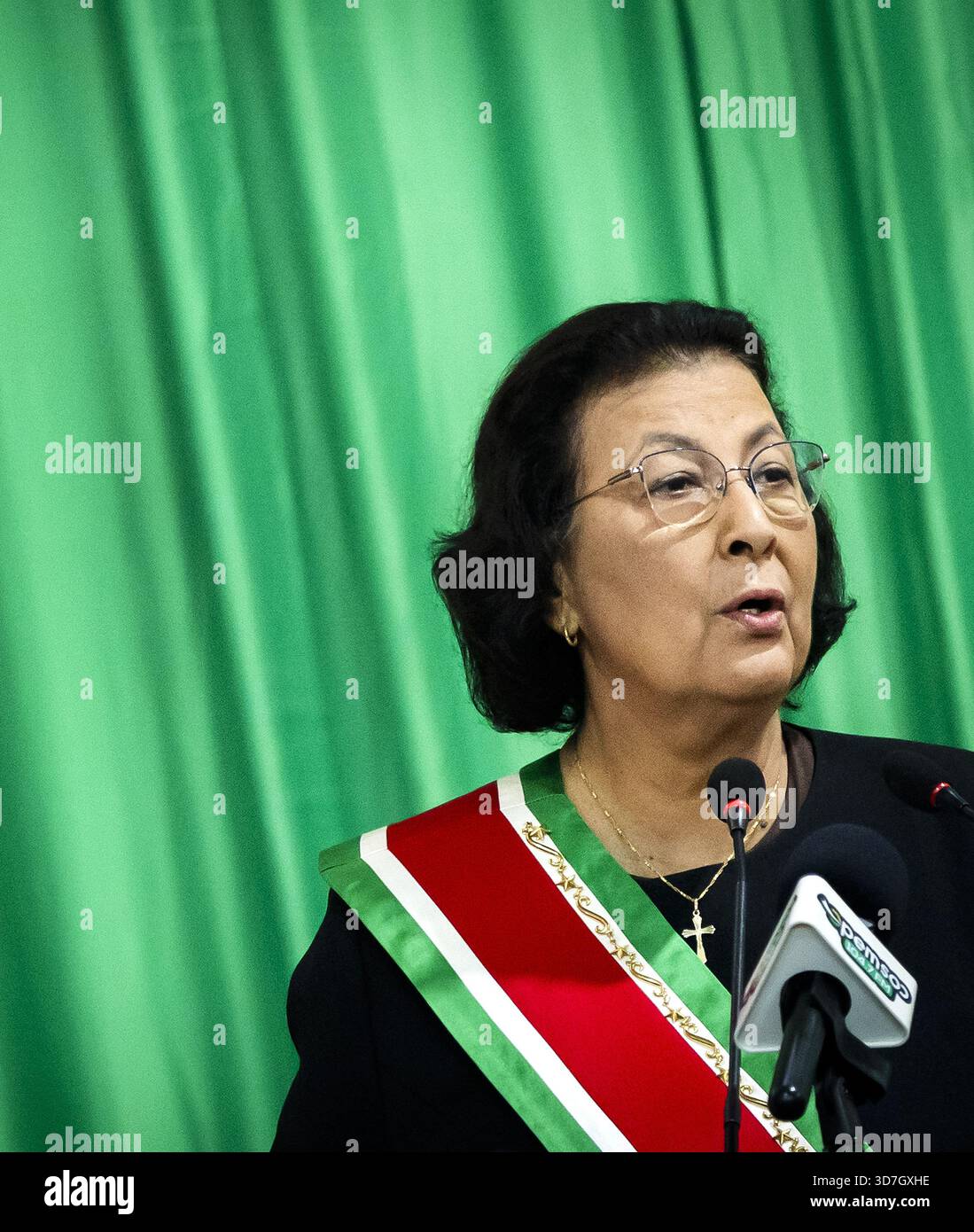 PARAMARIBO – Surinamese President Jennifer Geerlings-Simons speaks at ...