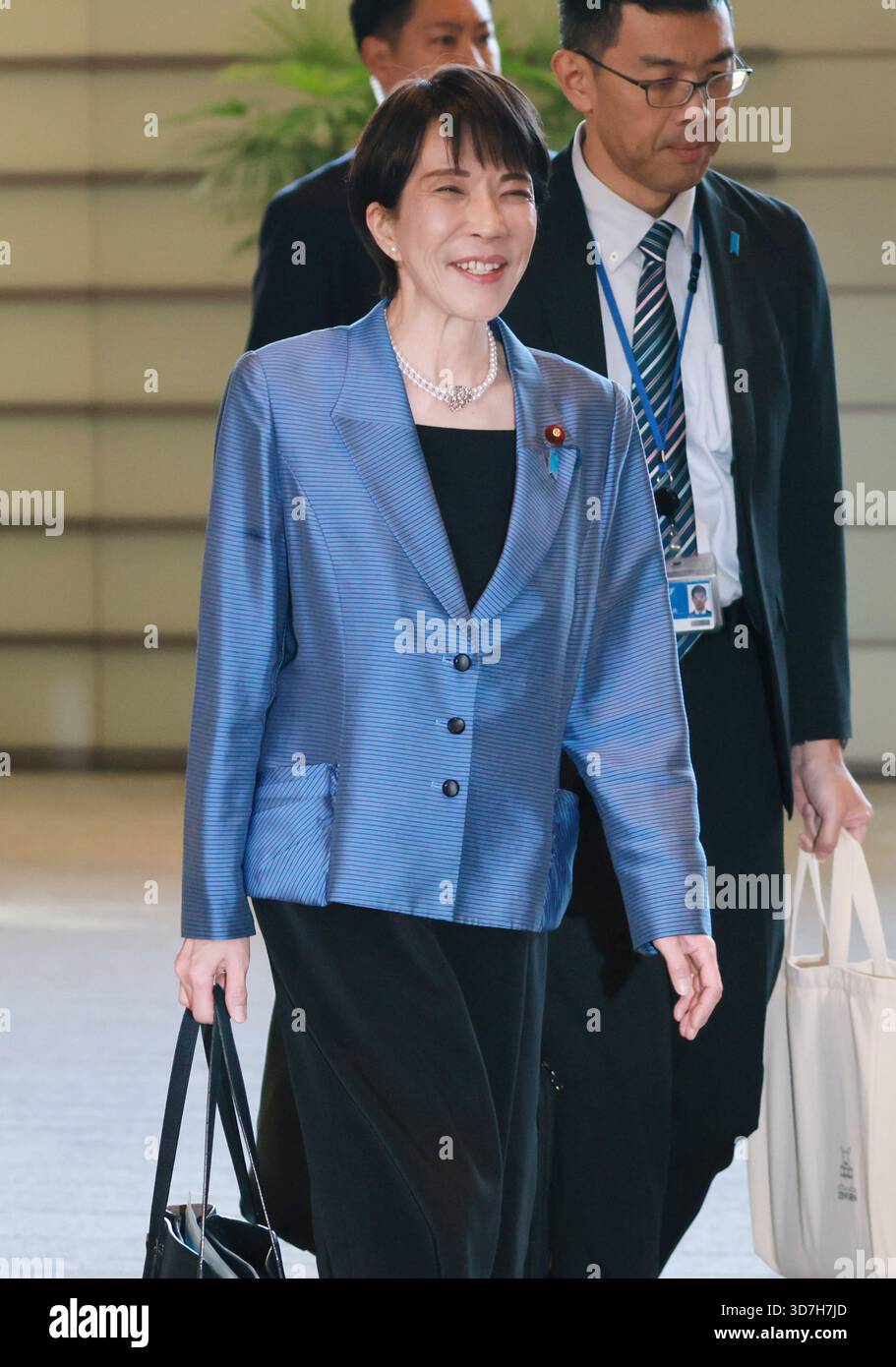 Japanese Rime Minister Japanese Prime Minister Sanae Takaichi arrives at prime minister's ...