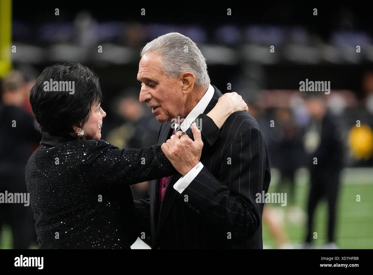 Falcons Owner Atlanta Falcons owner Arthur Blank embraces New Orleans Saints owner ...