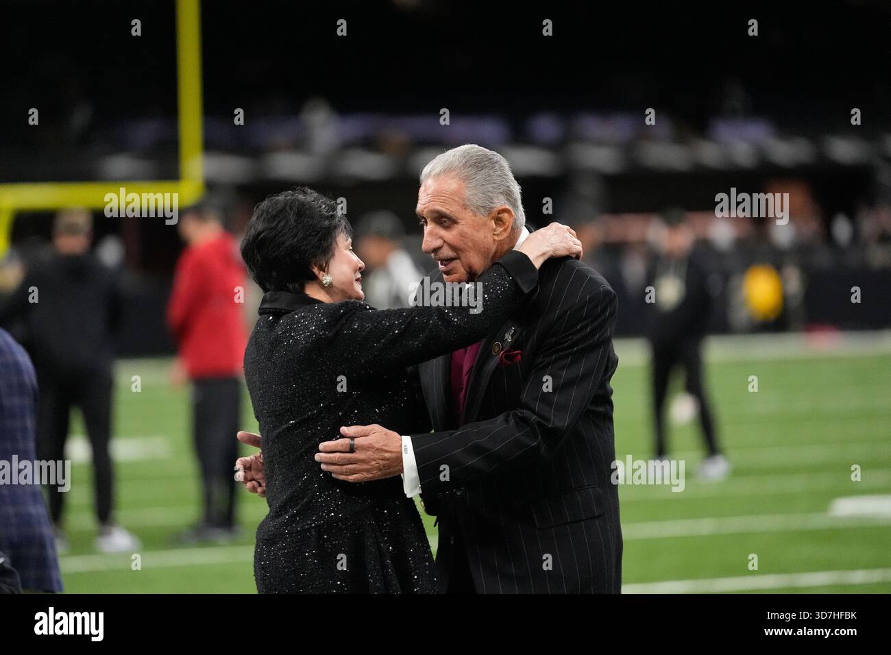 Falcons Owner Atlanta Falcons owner Arthur Blank embraces New Orleans Saints owner ...