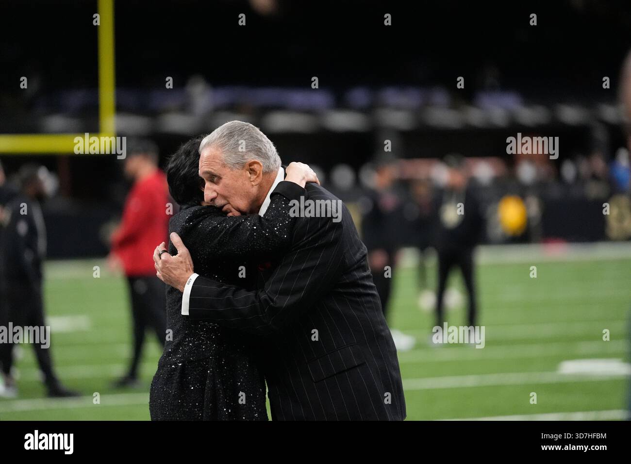 Falcons Owner Atlanta Falcons owner Arthur Blank embraces New Orleans Saints owner ...