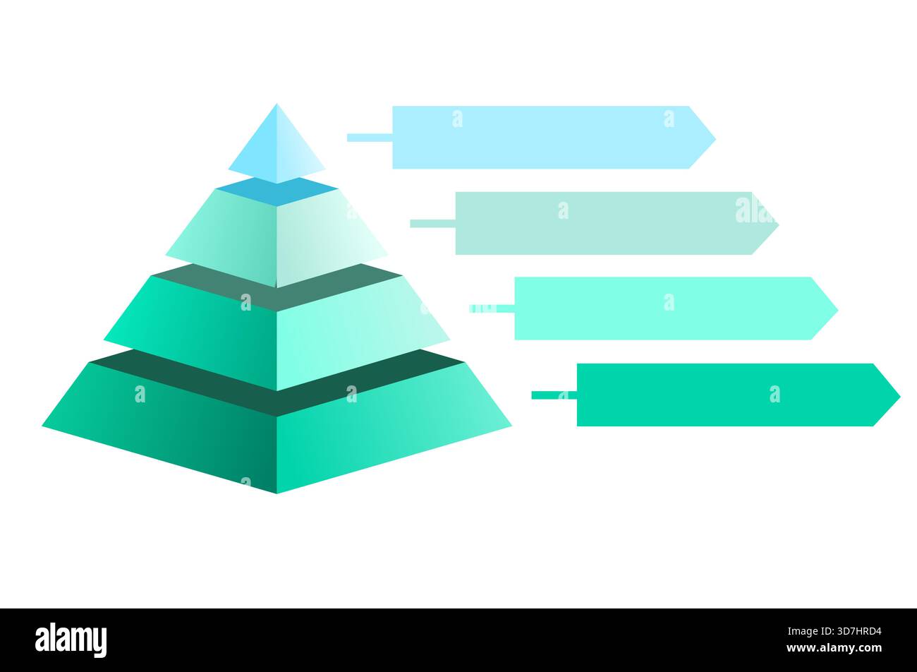 Divided Layers Infographic statistical hierarchical illustration of green and blue ...