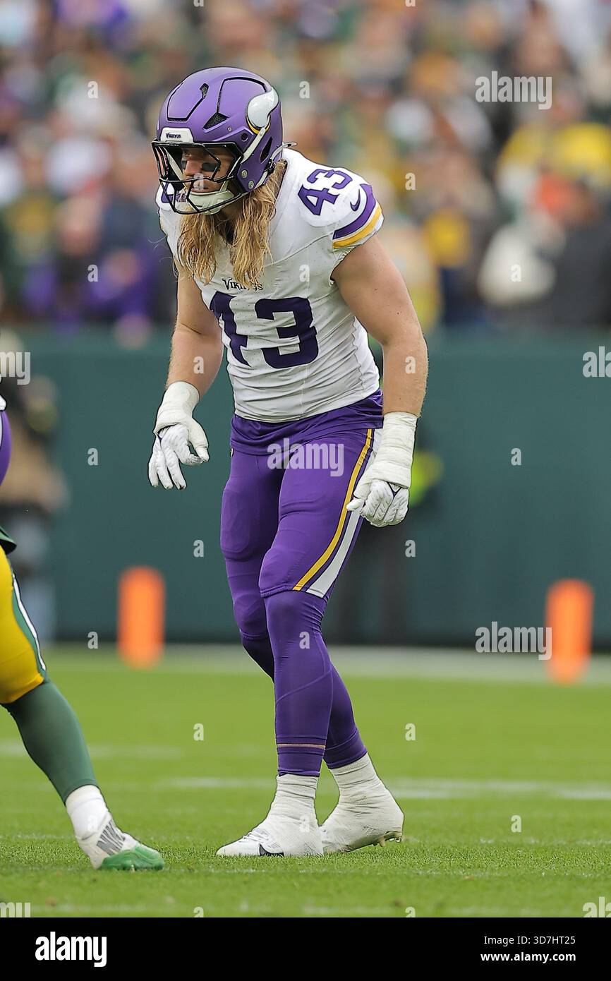 Minnesota Vikings linebacker Andrew Van Ginkel (43) during an NFL(01)