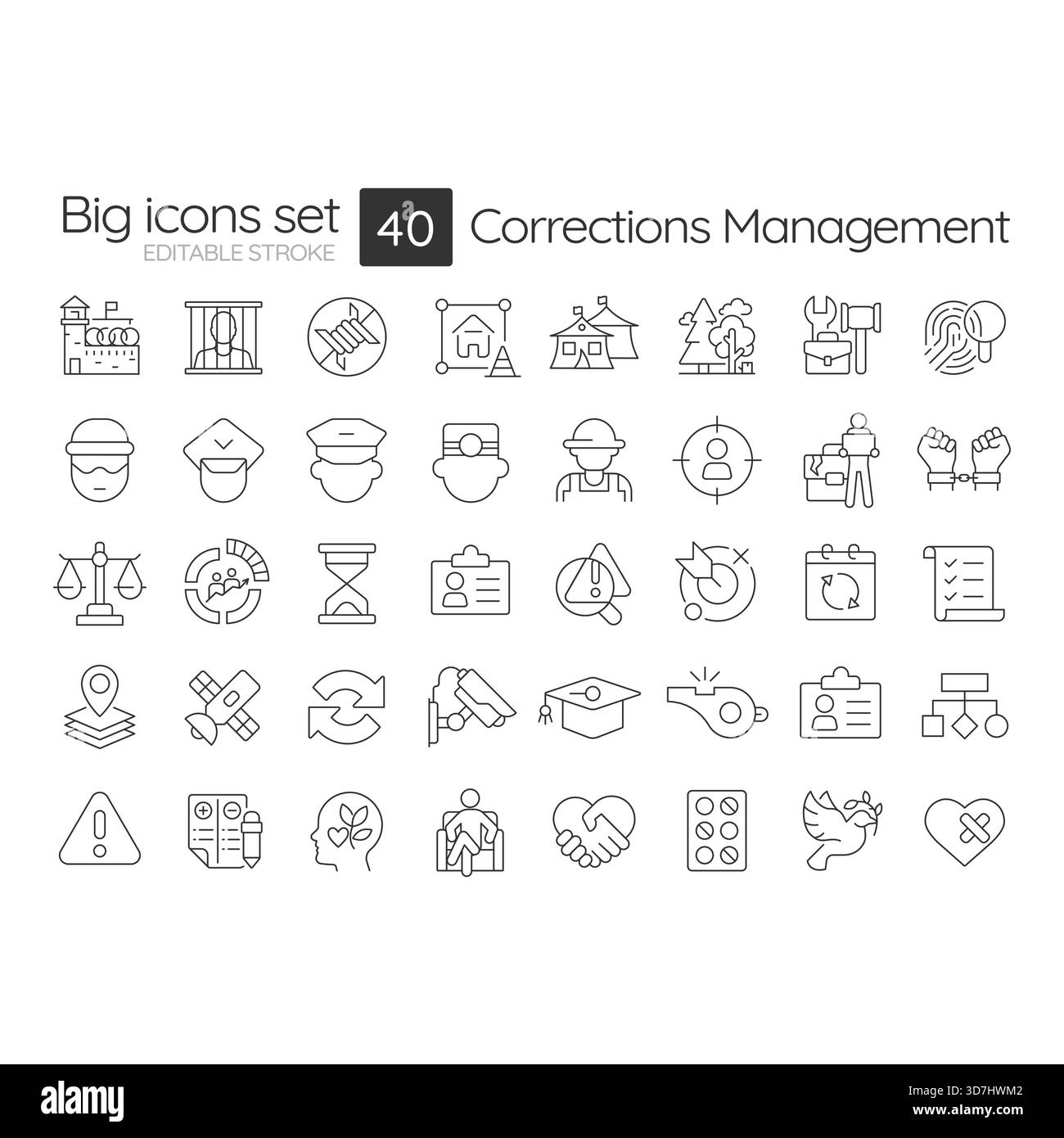 Correctional facility management Black and White Stock Photos & Images ...