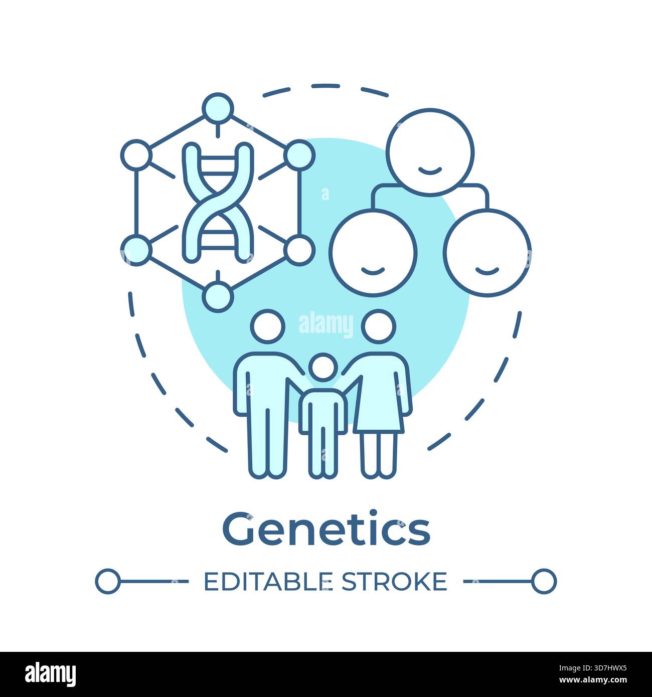 Genetics soft blue concept icon Stock Vector Image & Art - Alamy
