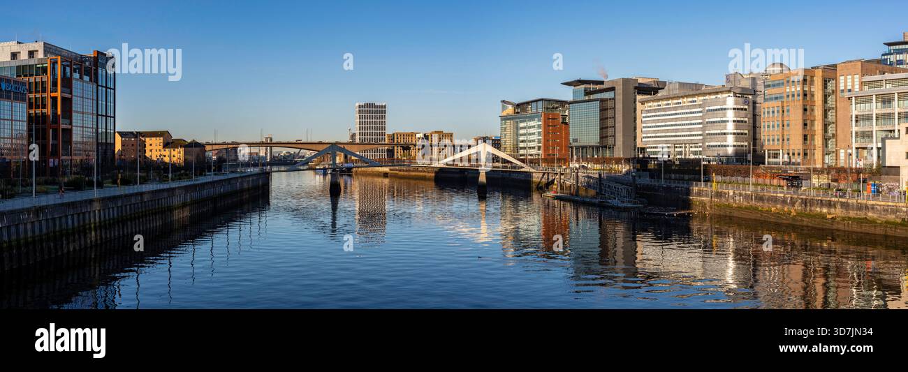River Clyde, Glasgow City Centre, Glasgow, Scotland, UK Stock Photo
