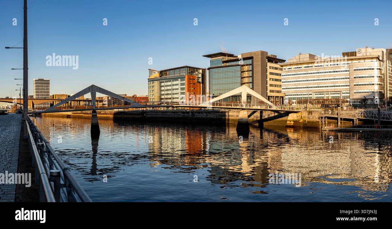 River Clyde, Glasgow City Centre, Glasgow, Scotland, UK Stock Photo