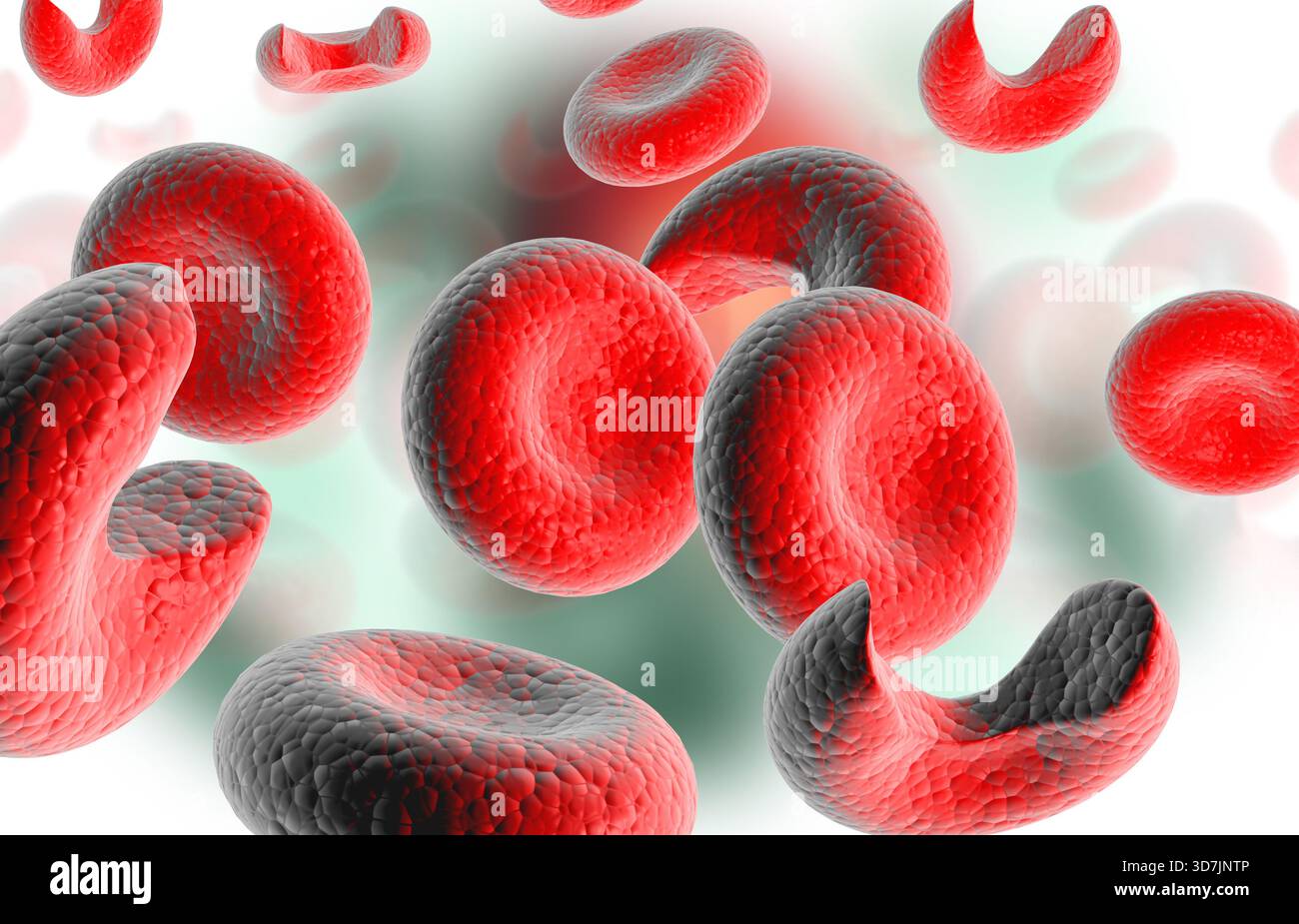 Red blood cells. abstract medical background. 3d illustration Stock ...