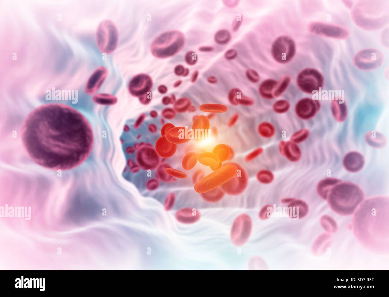 Red blood cells. abstract medical background. 3d illustration Stock ...