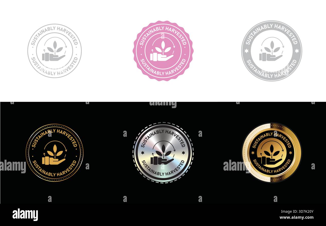 Sustainably Harvested Badge – Eco Friendly Natural Resource Label ...