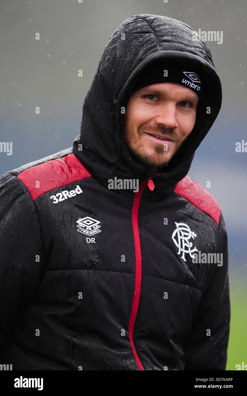 Danny Rhol Mask Rangers Rangers manager Danny Rohl during a training session at the Rangers ...