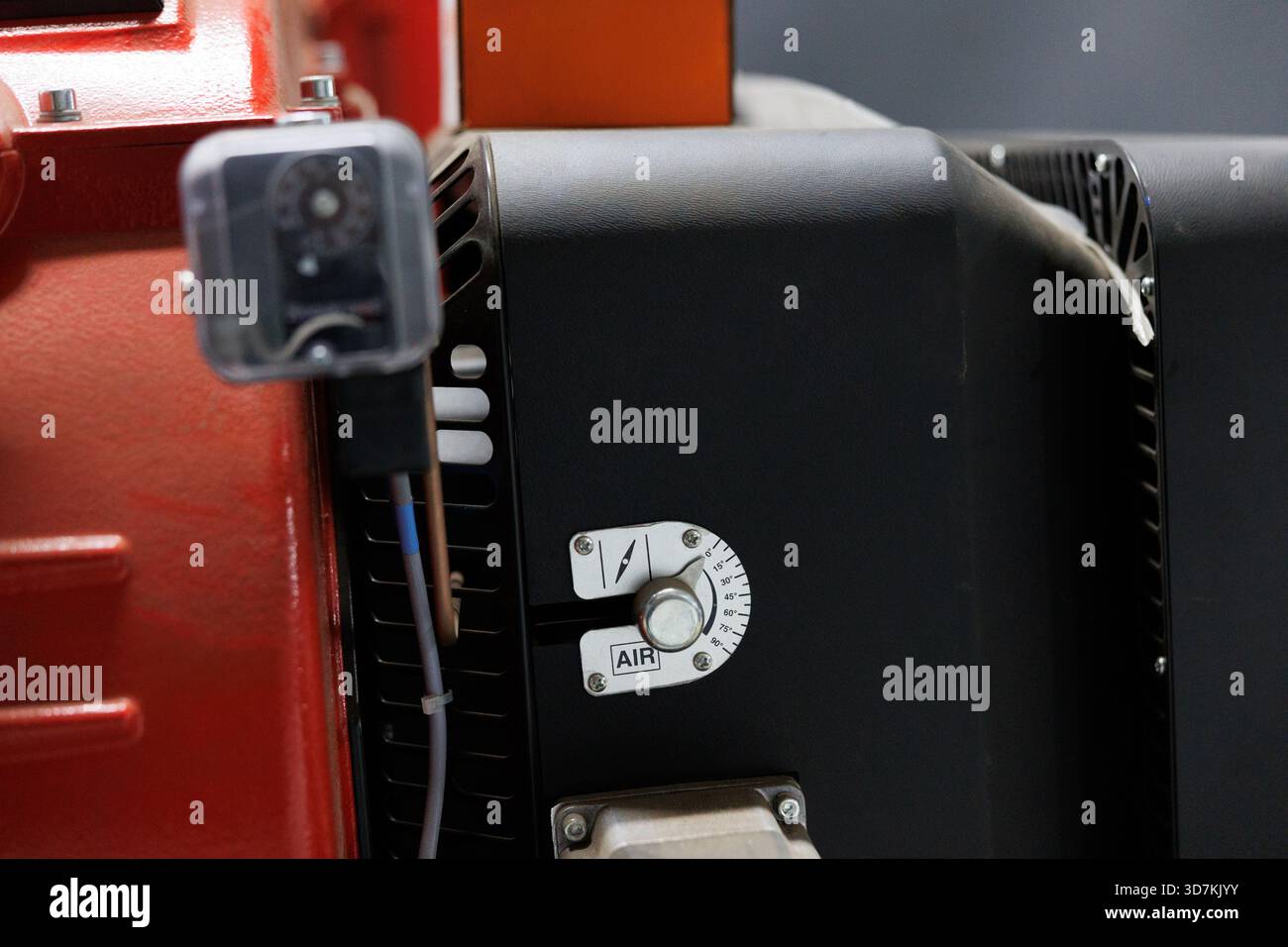 Complex mechanism showcasing air control and adjustment features in a ...