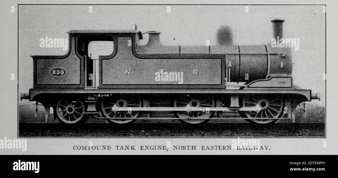 Compound Tank Engine COMPOUND TANK ENGINE 855 NORTH EASTERN RAILWAY. from the Article THE ...