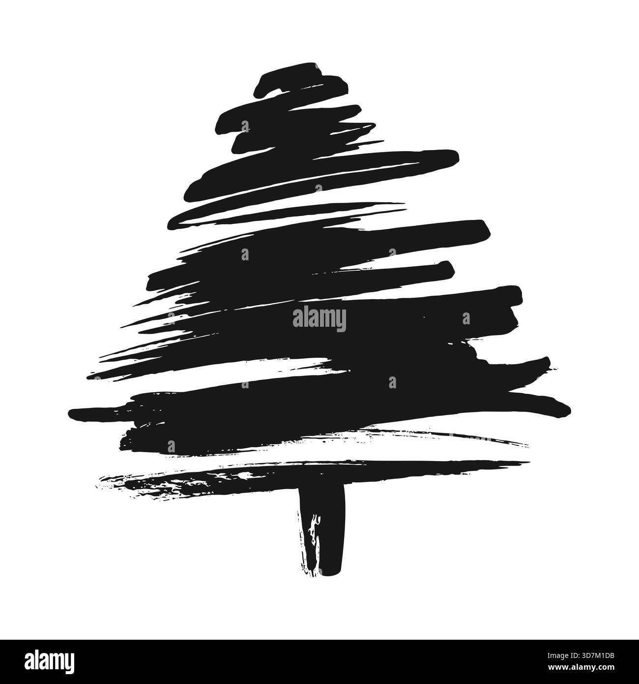 Black Spruce Tree Silhouette