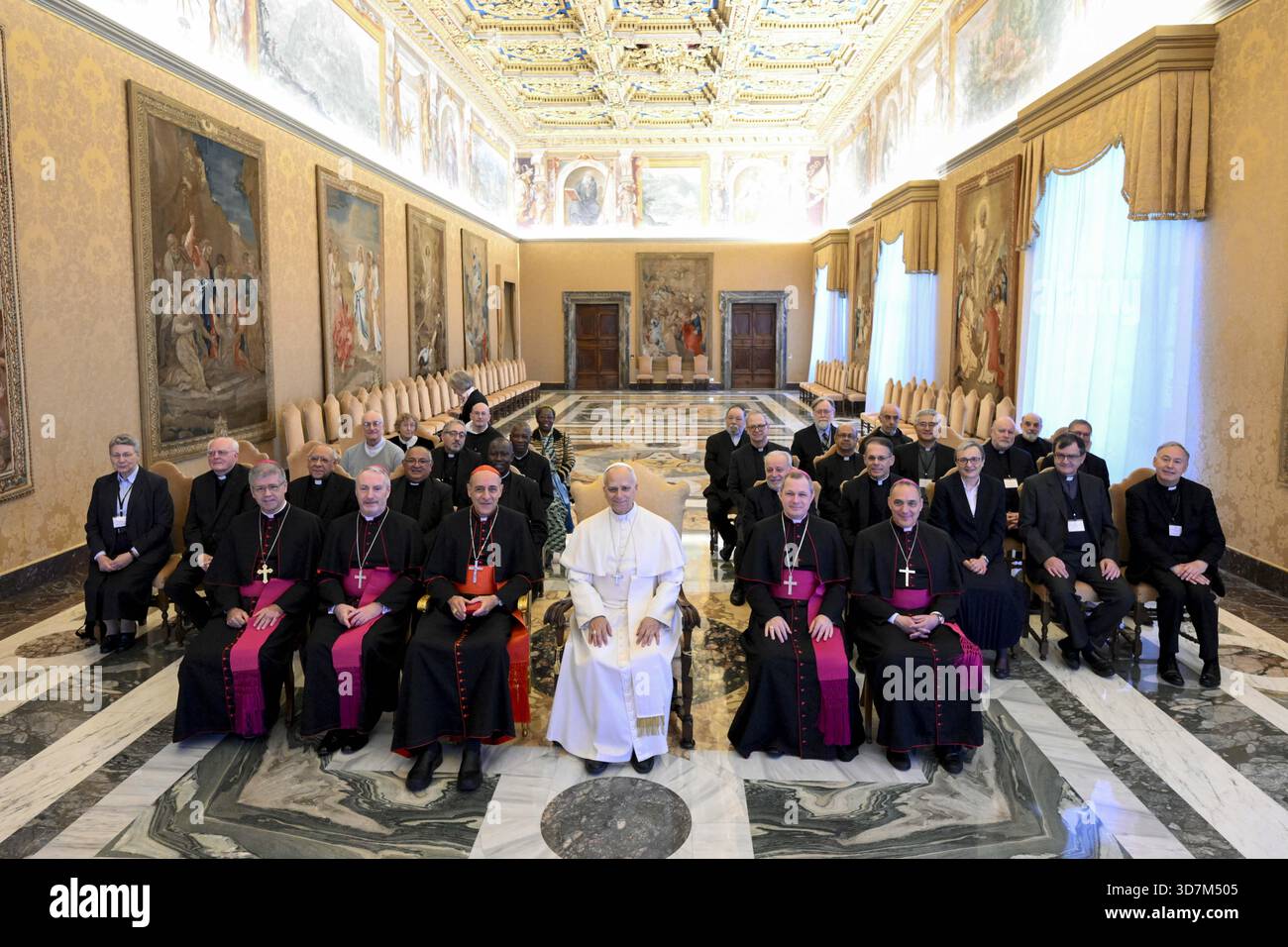Pope Leo XIV holds an audience with members of the International ...