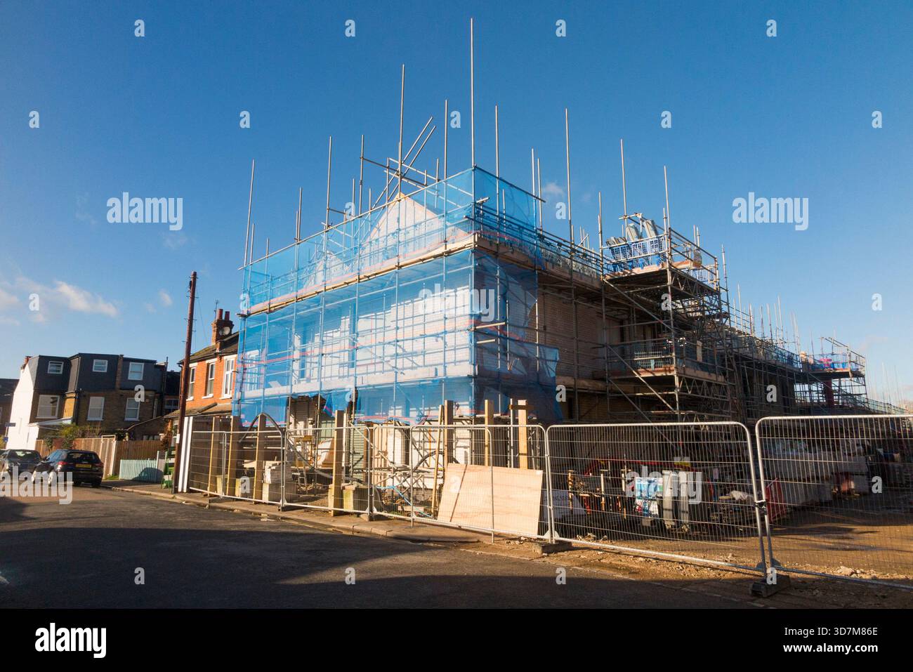 Construction site & partly built townhouses / housing block / new build ... - Converting Industrial Building To Apartments Costs Uk