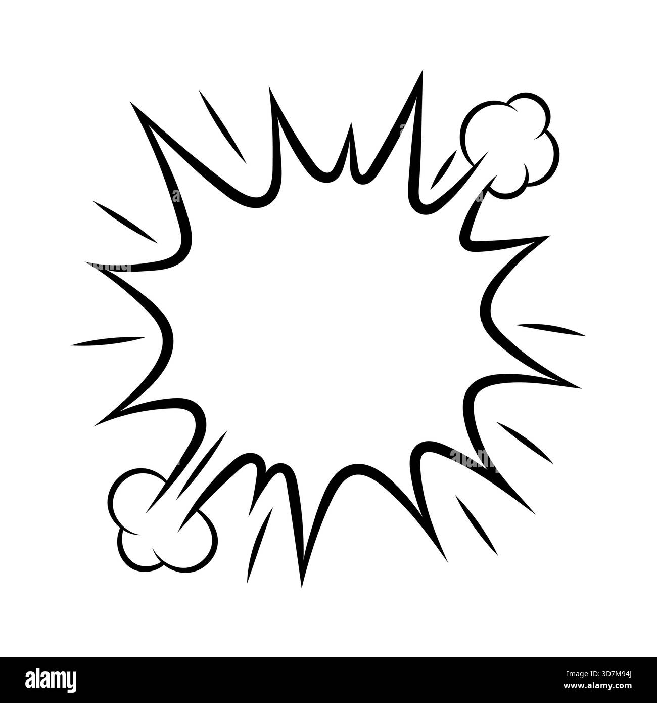 Cartoon speech bubble explosion. Pop art illustration in comic style ...