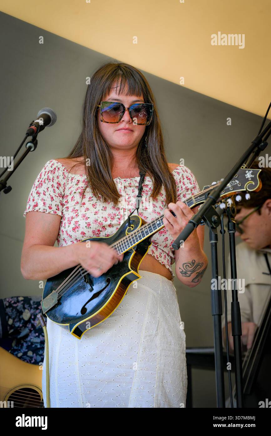 Bluegrass musician A J Lee Stock Photo