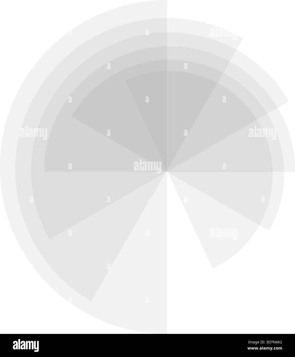 Smooth radial gradient transitions form a circular composition with ...