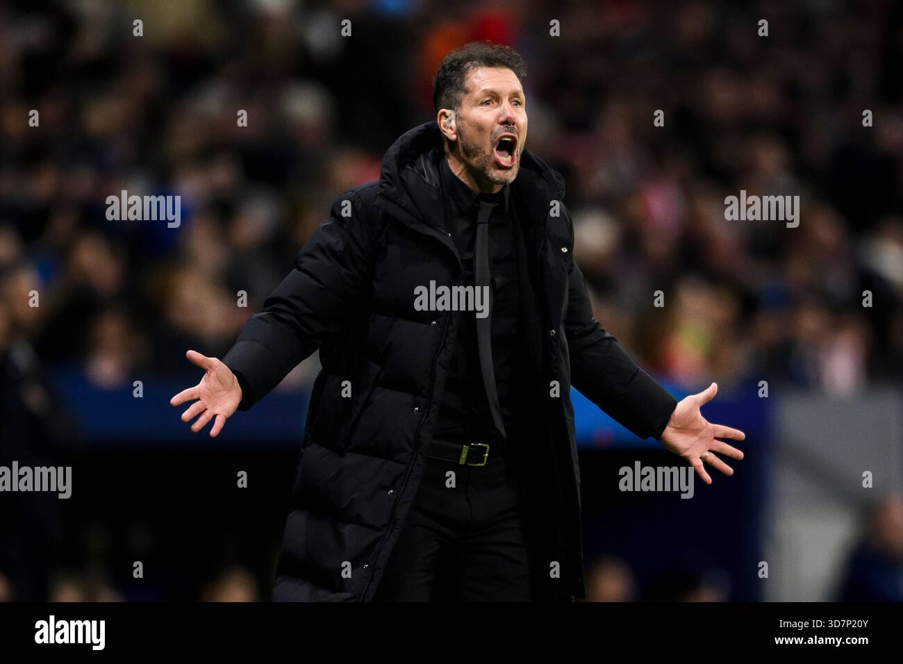 Diego Simeone, head coach of Club Atletico de Madrid, reacts during the ...