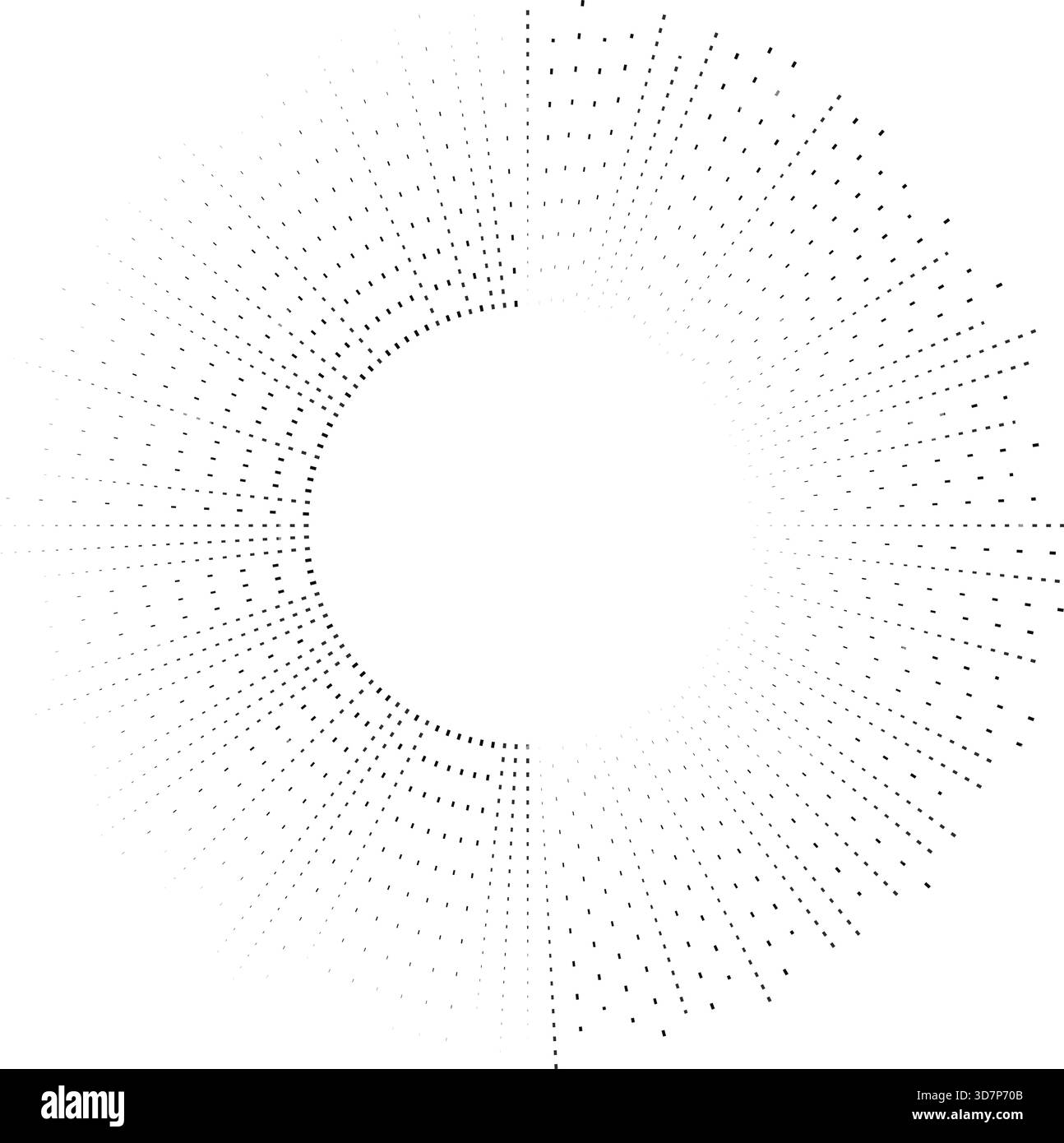 Circular format of irregular square rays surrounding a clearly defined ...