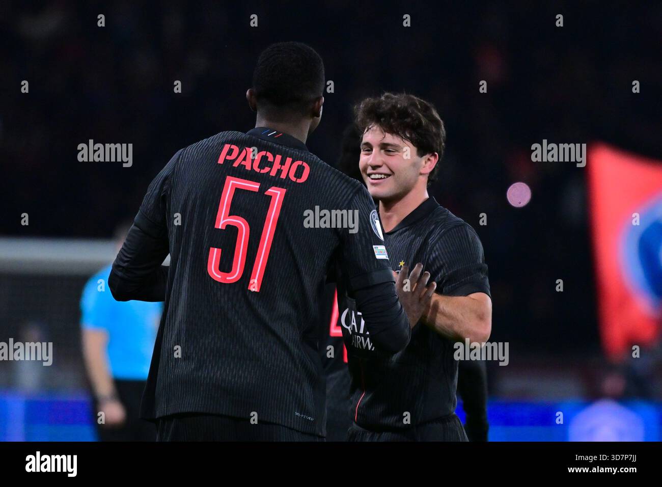 PSG Jordan Fourth Stadium Shirt 2025-26 with Cup printing João Neves 87