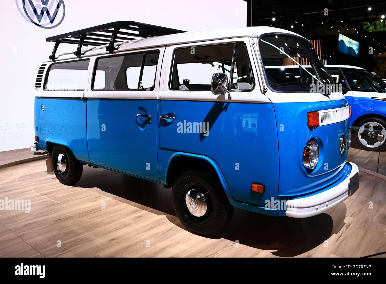 Azul Bus 1977 Volkswagen “Azul” Type 2 Bus at 2025 Los Angeles Auto Show. The LA ...