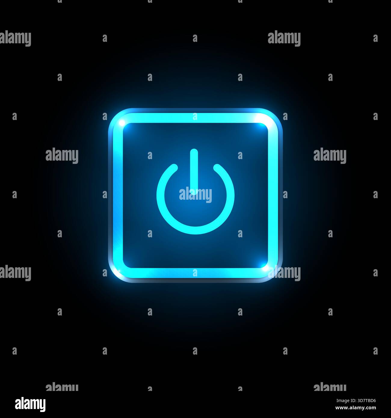 Start button glowing on Stock Vector Images - Alamy
