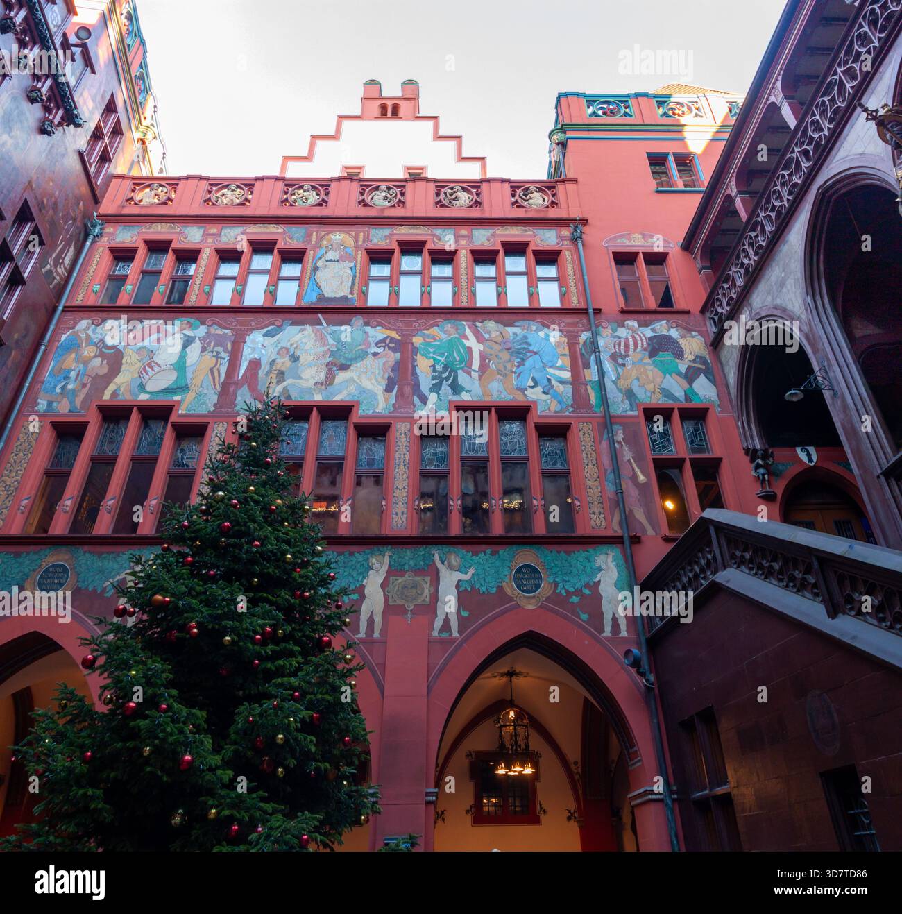 BASEL, SWITZERLAND - DECEMBER 16, 2024: The main facade of the Basel ...