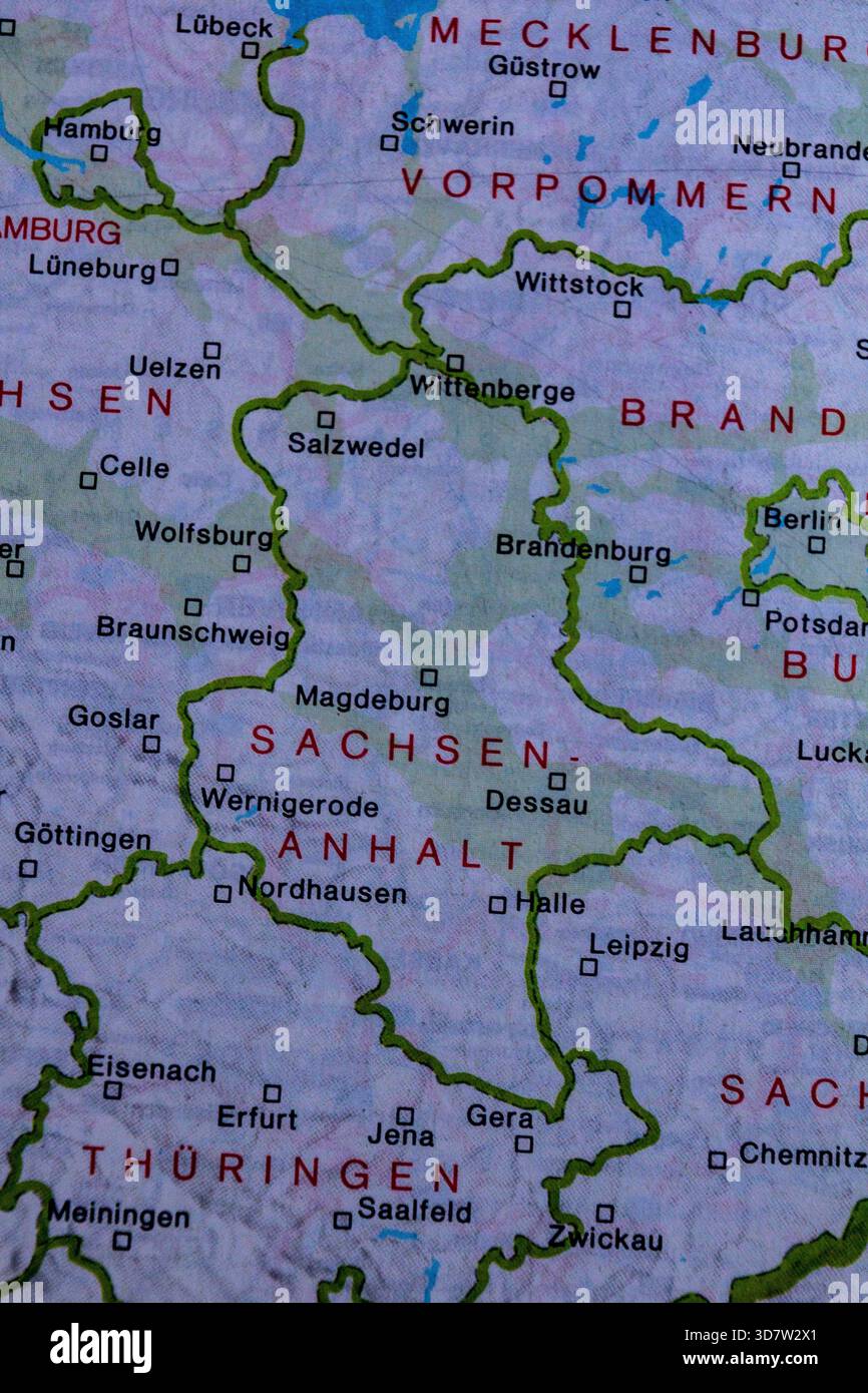 Map saxony anhalt hi-res stock photography and images - Alamy