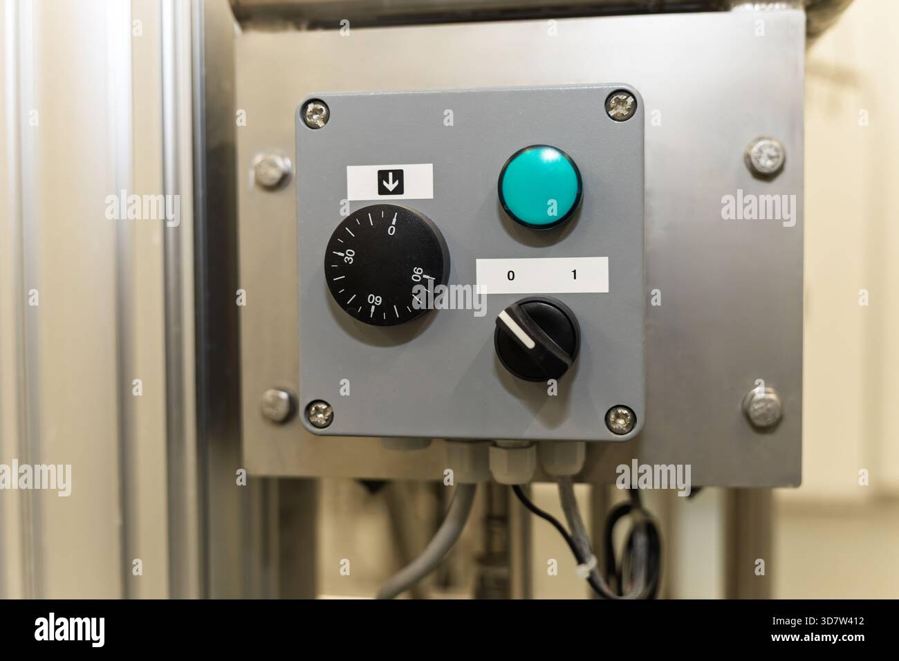 industrial control panel, rotary switch, a selector switch, and a push ...