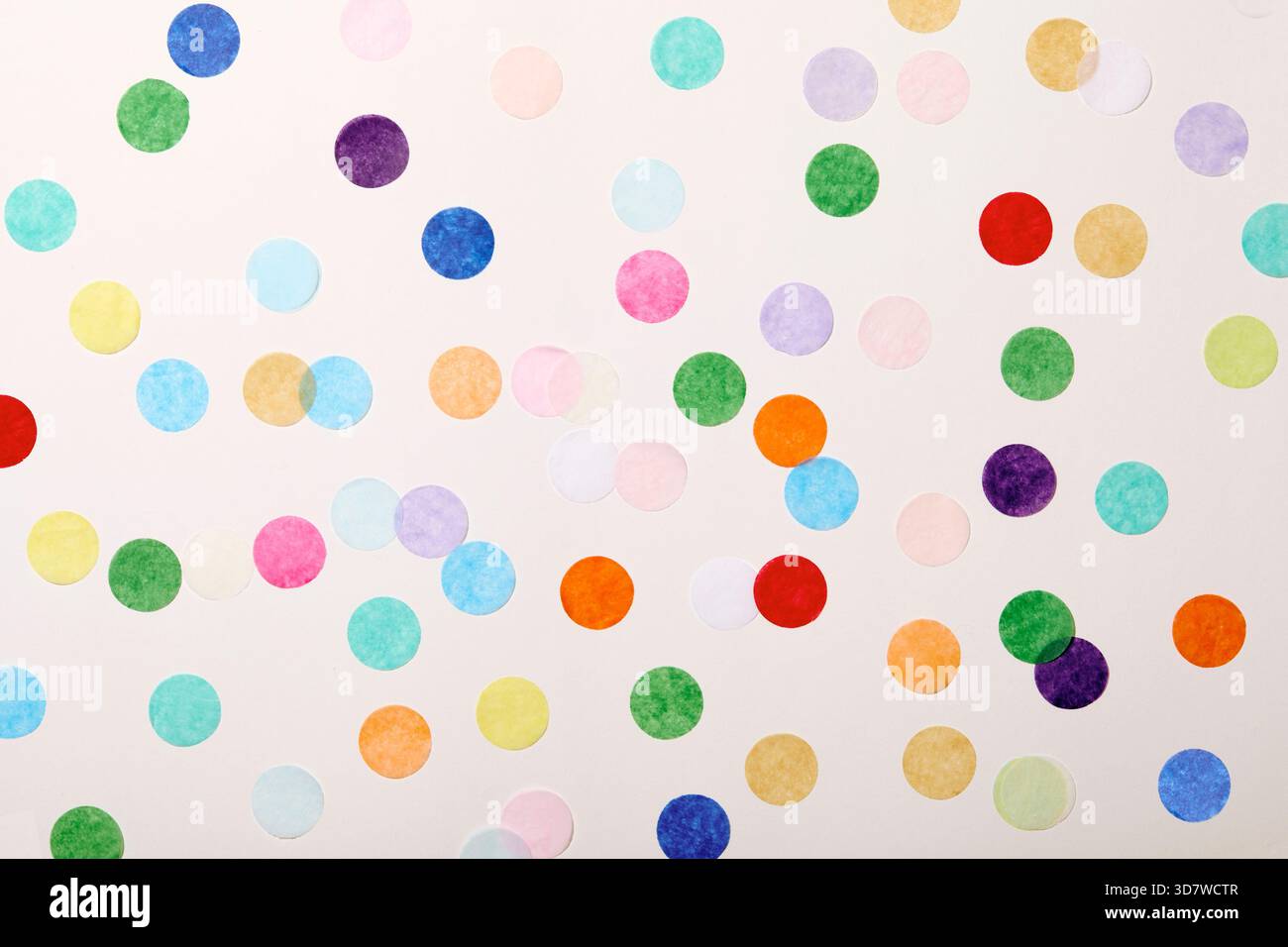 Colorful confetti on white background Stock Photo