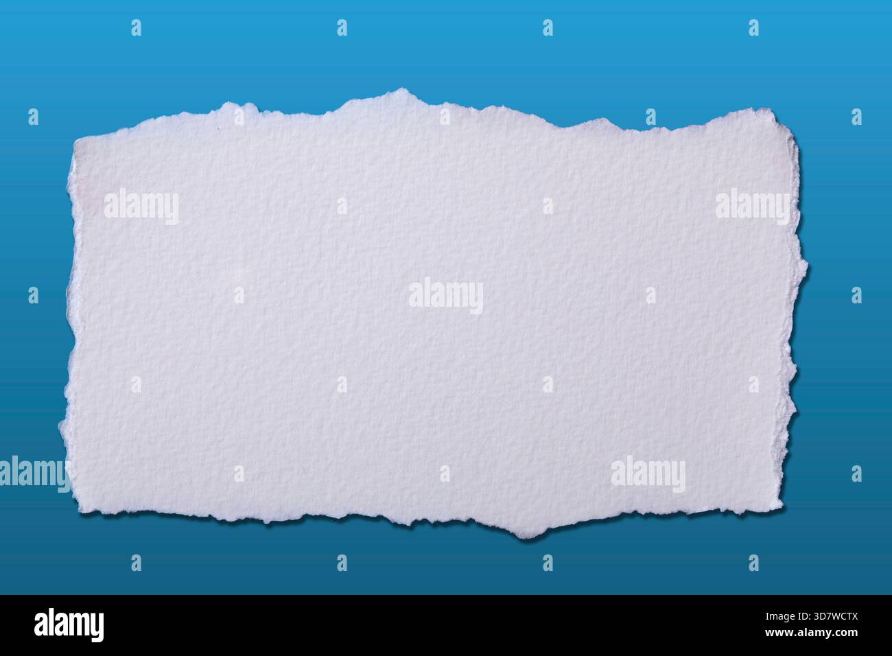 Blank white torn paper on gradient background Stock Photo