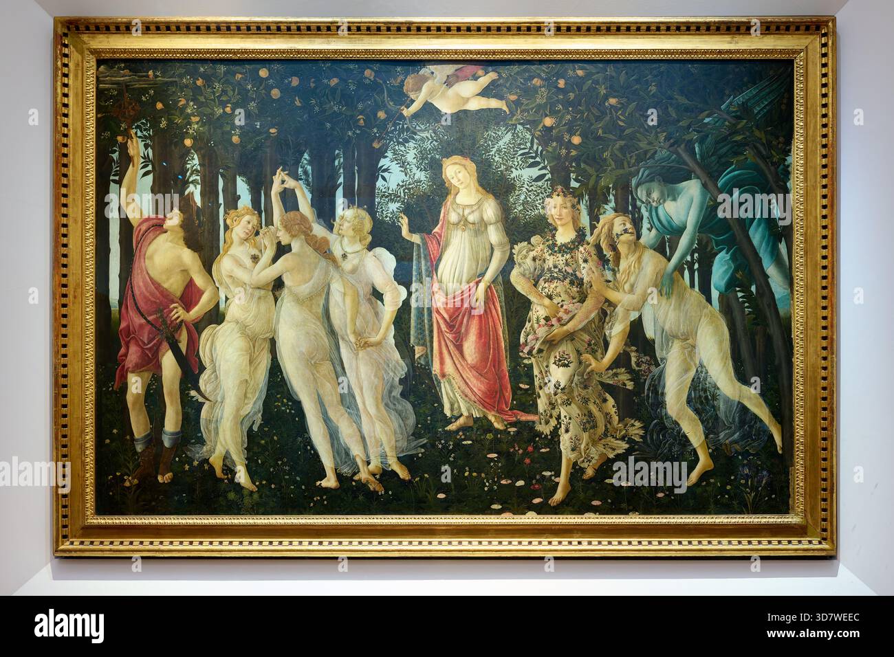 the painting La Primavera by Sandro Botticelli, Uffizi gallery