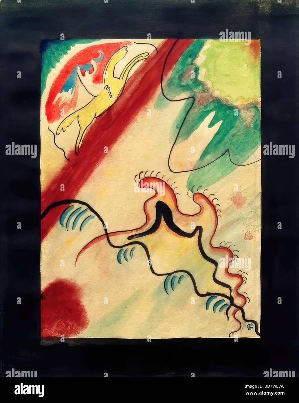 Der Bleu Rider The Blue Rider (Der Blaue Reiter), 1903 by Wassily Kandinsky Stock ...