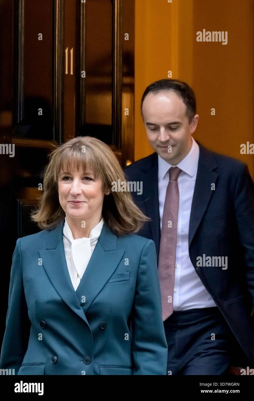 Chancellor of the Exchequer Rachel Reeves leaving 11 Downing Street to ...