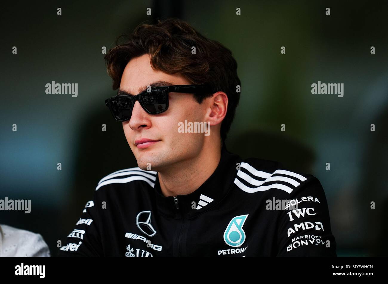 Mercedes driver George Russell at the Lusail International Circuit ...