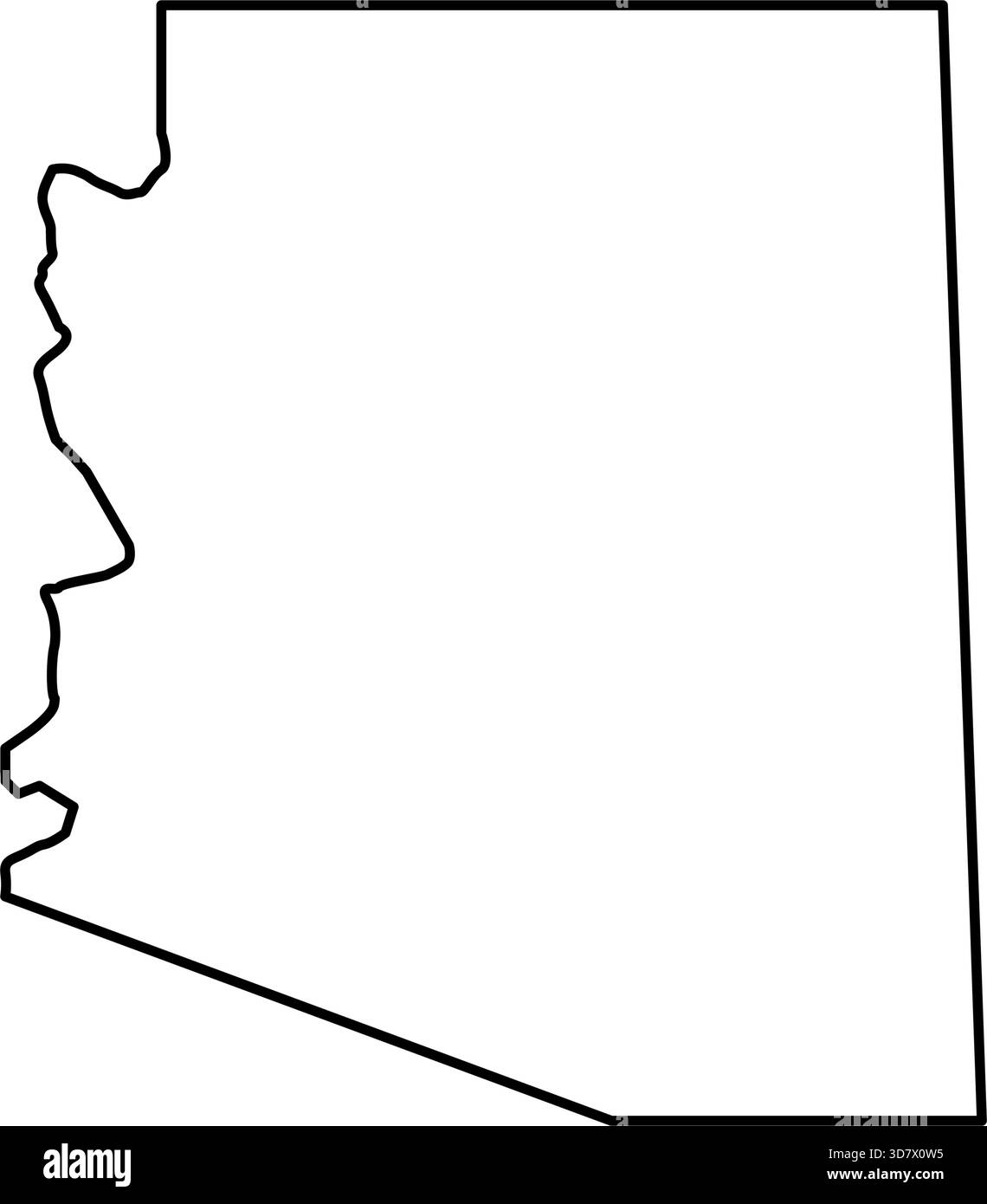 Arizona map outline Stock Vector Image & Art - Alamy