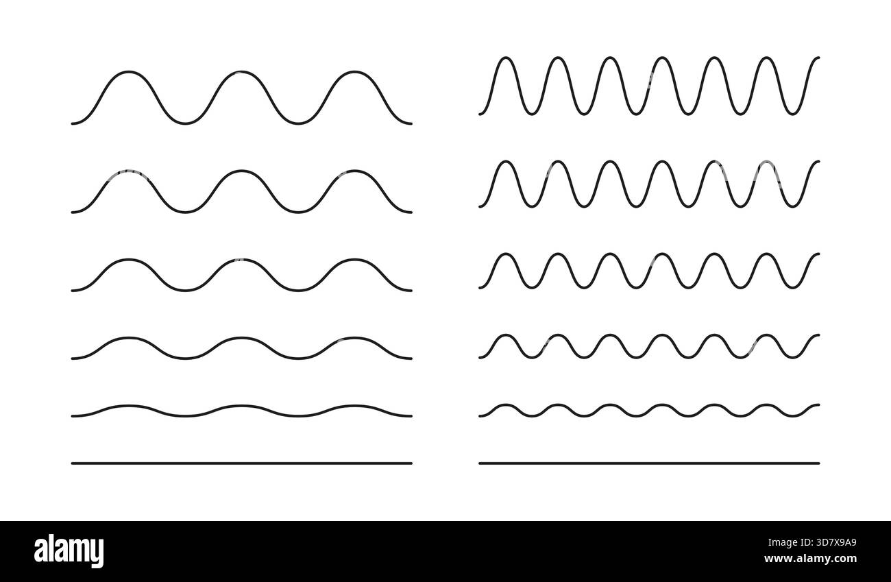 Undulate Mage Wavy, curvy black lines. Undulate simple borders, transverse horizontal ...