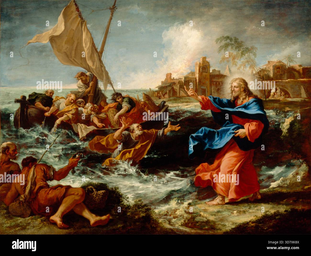 Painting sea of tiberias jesus hi-res stock photography and images
