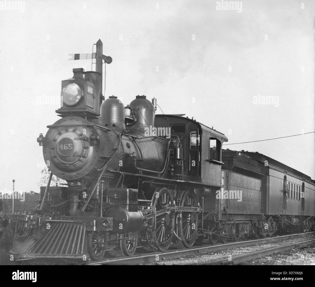 Steam train locomotive - No. 465 - ERIE Railway Company, North America ...