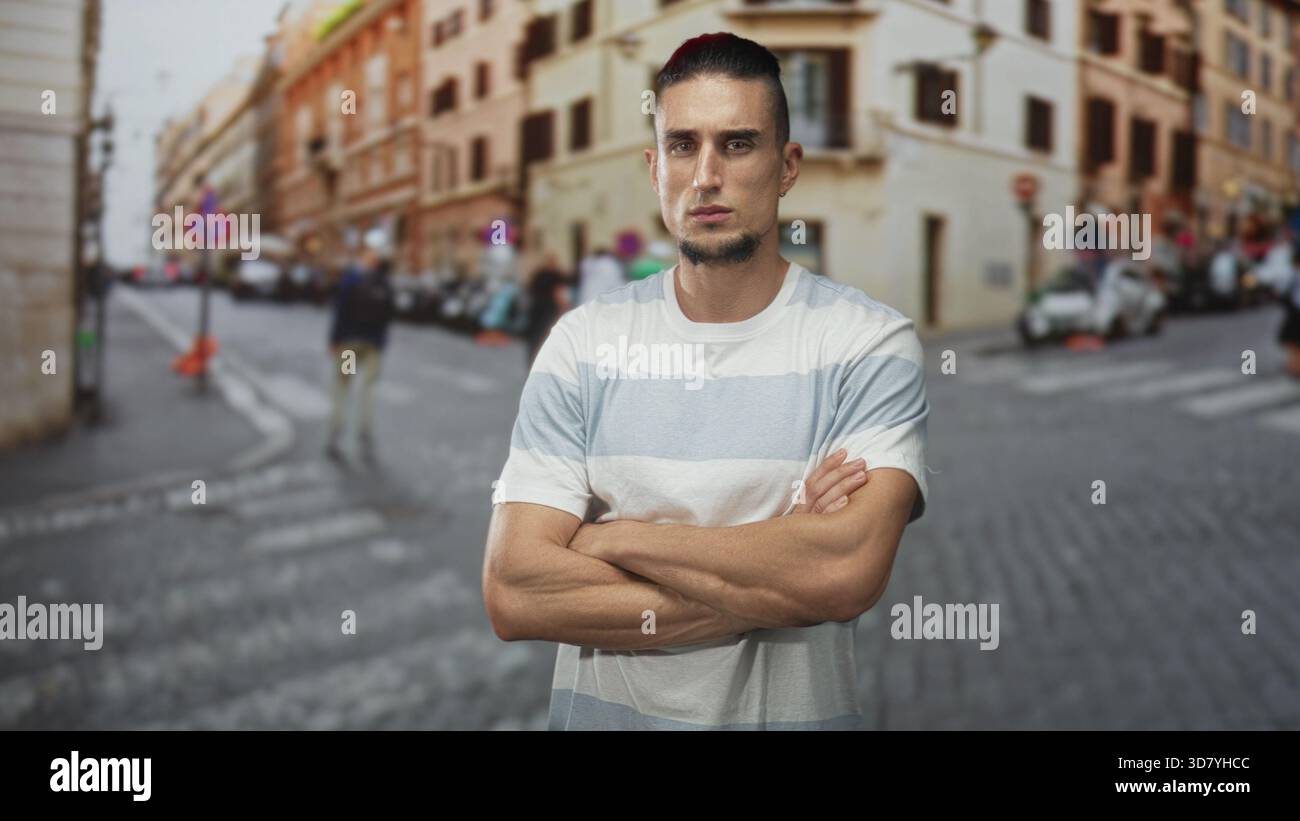 Man crossed arms visible biceps hi-res stock photography and images - Alamy