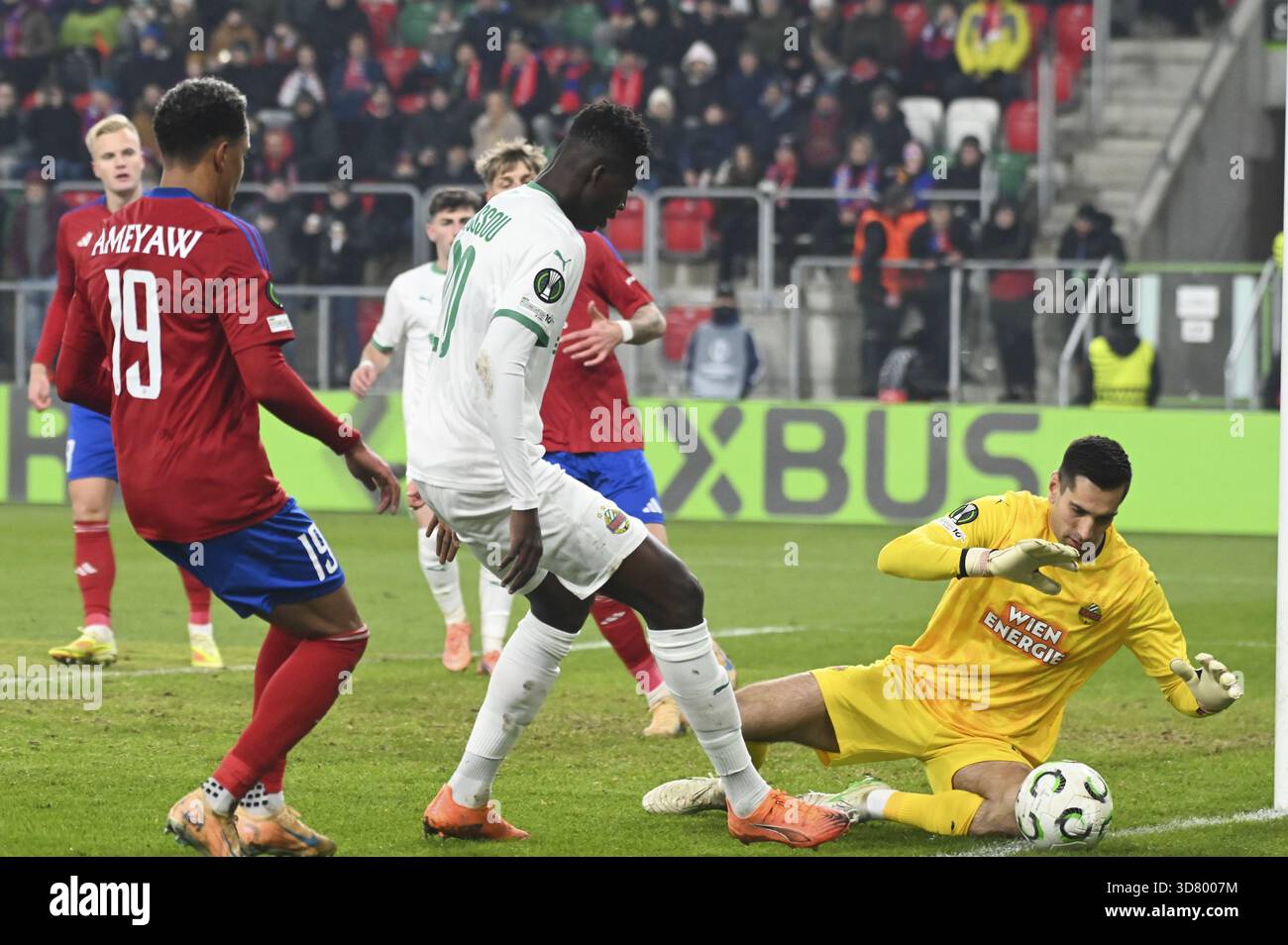 Michael Ameyaw (RAK), Ange Ahoussou (RAP) and Paul Gartler (RAP) during ...