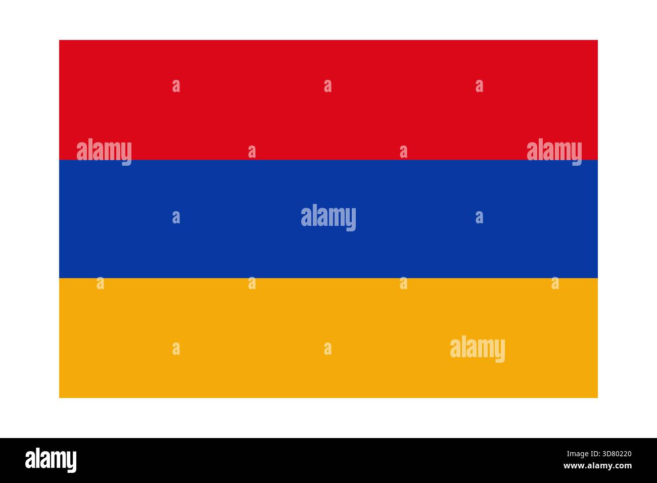 Armenian flag isolated on white background Stock Photo - Alamy
