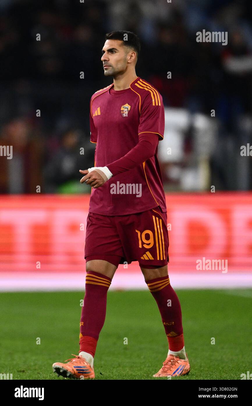 Zeki Celik of A.S. Roma is in action during the UEFA Europa League ...