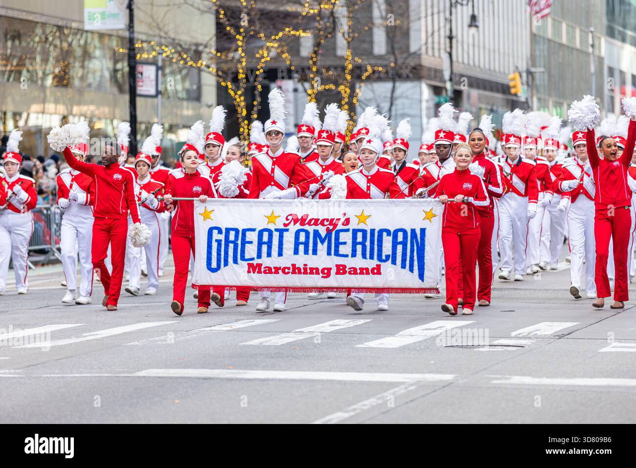 The Macy's Great American Marching Band performs at the 99th Annual ...