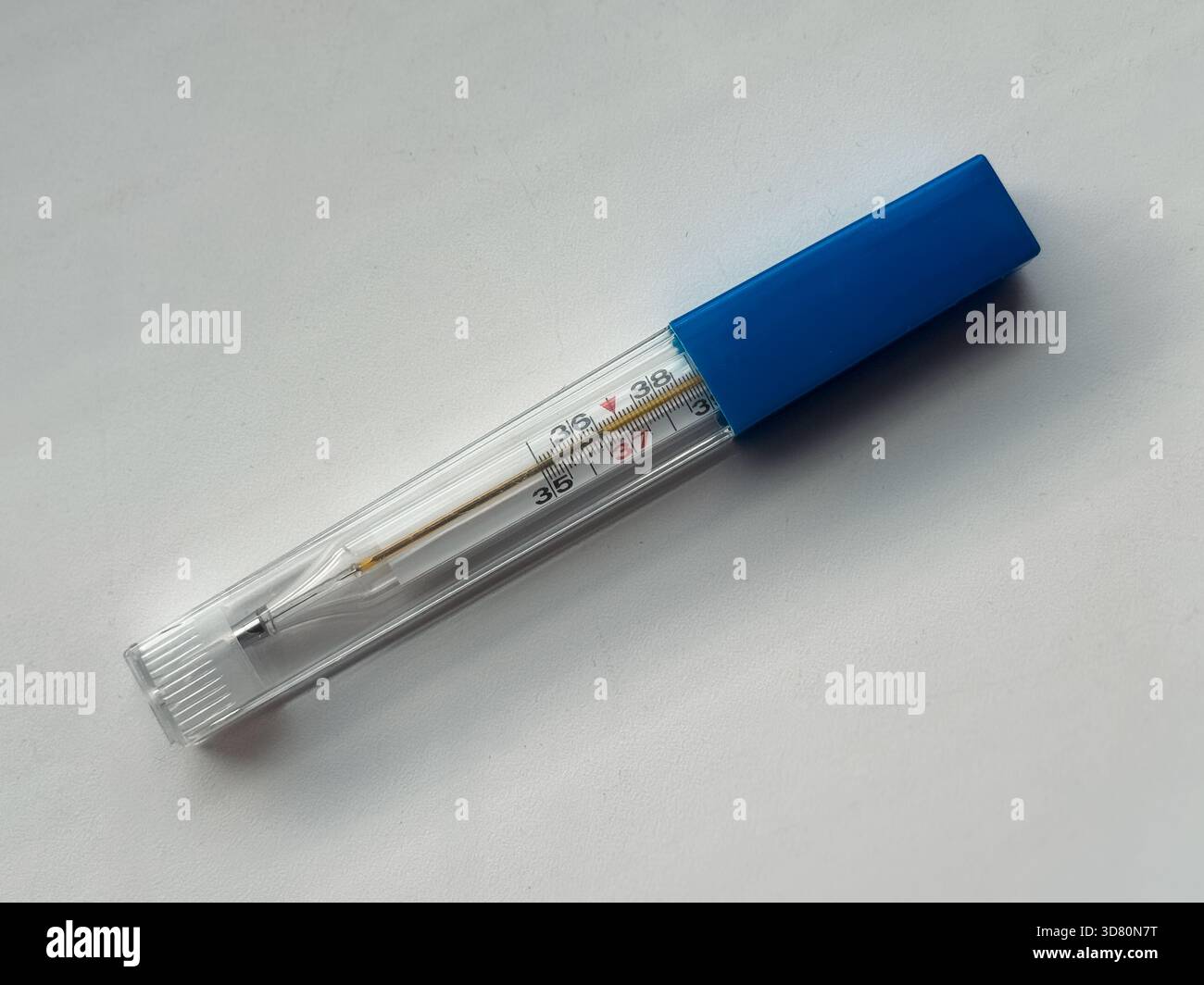 thermometerexhibition of precise medical temperature devices, visual display featuring sterilized pediatric temperature tools, arrangement of Stock Photo
