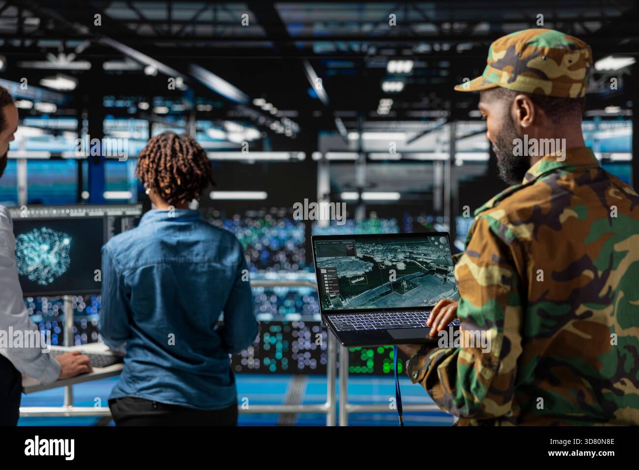 African american soldier using ai hi-res stock photography and images ...